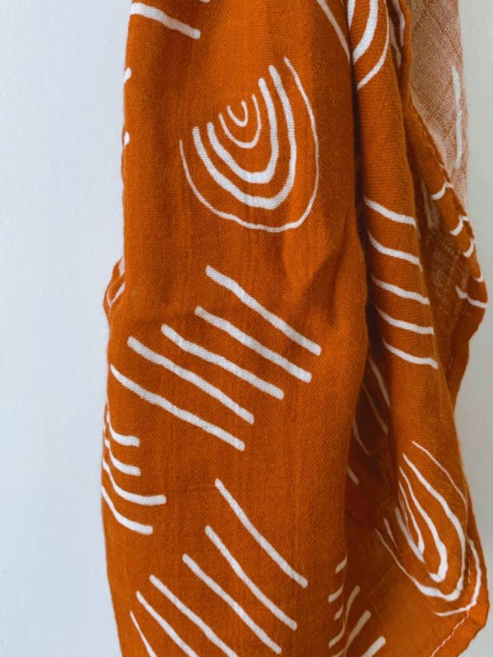 Baby Swaddle | Estampado de ferrugem por atacado de Luxe and Ro
