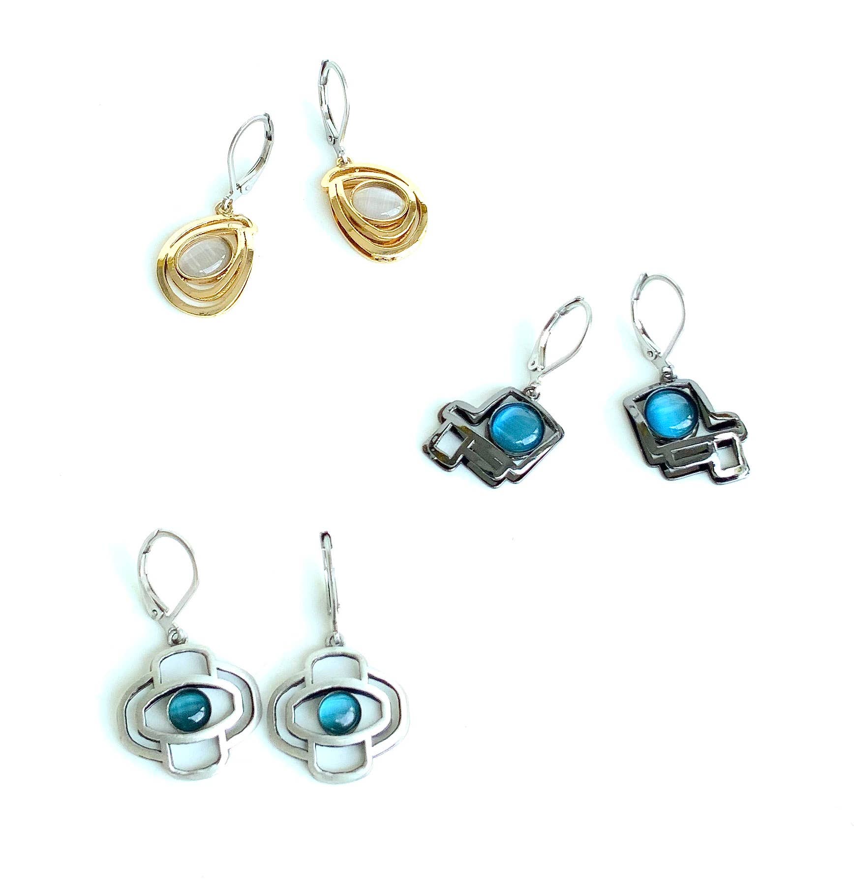 Christophe Poly / Crono Design – Engroshandel Smykkesæt – ØRERINGE Forpakning (DX8.1) - 12x LeverBack Øreringe & Gratis Displays14