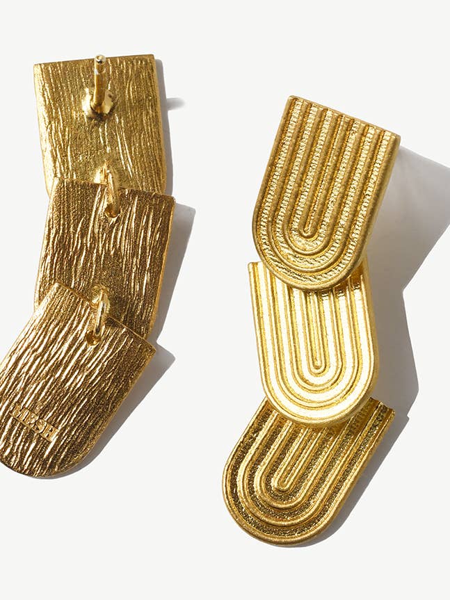 Orecchini Palazzo in argento 925 placcato per la vendita all'ingrosso da parte di MESH