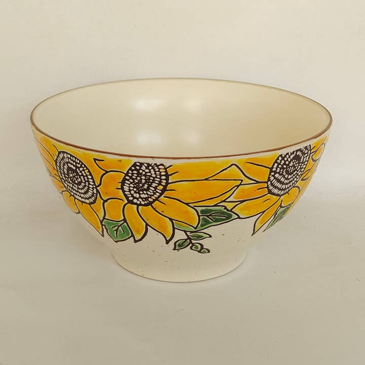 TIGELA DE GIRASSOL DE 6” DE PASSARINHO DOURADO por atacado de Blue Sky Clayworks