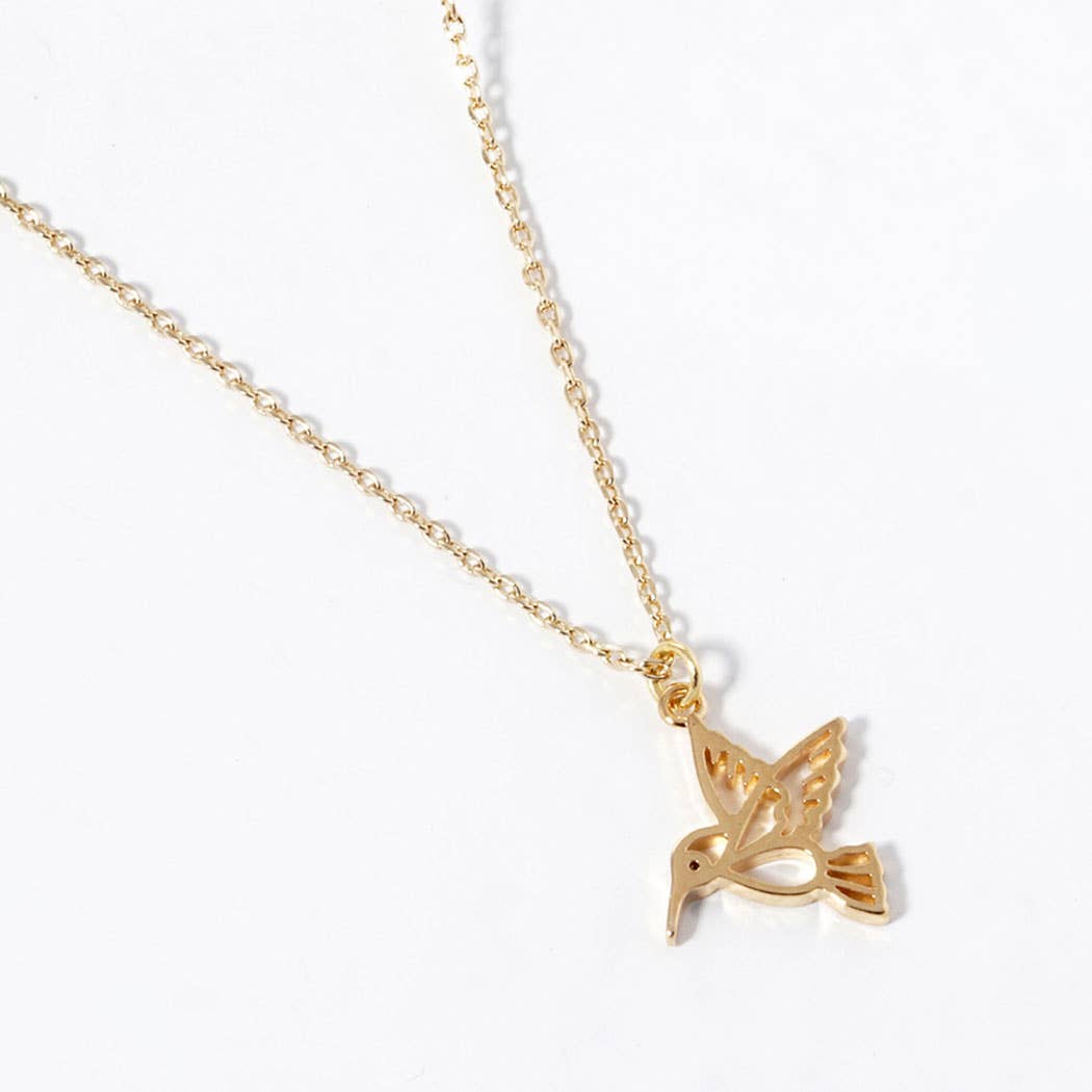 GDCRY Collana con ciondolo a forma di colibrì bagnato in oro in vendita all'ingrosso su Faire2