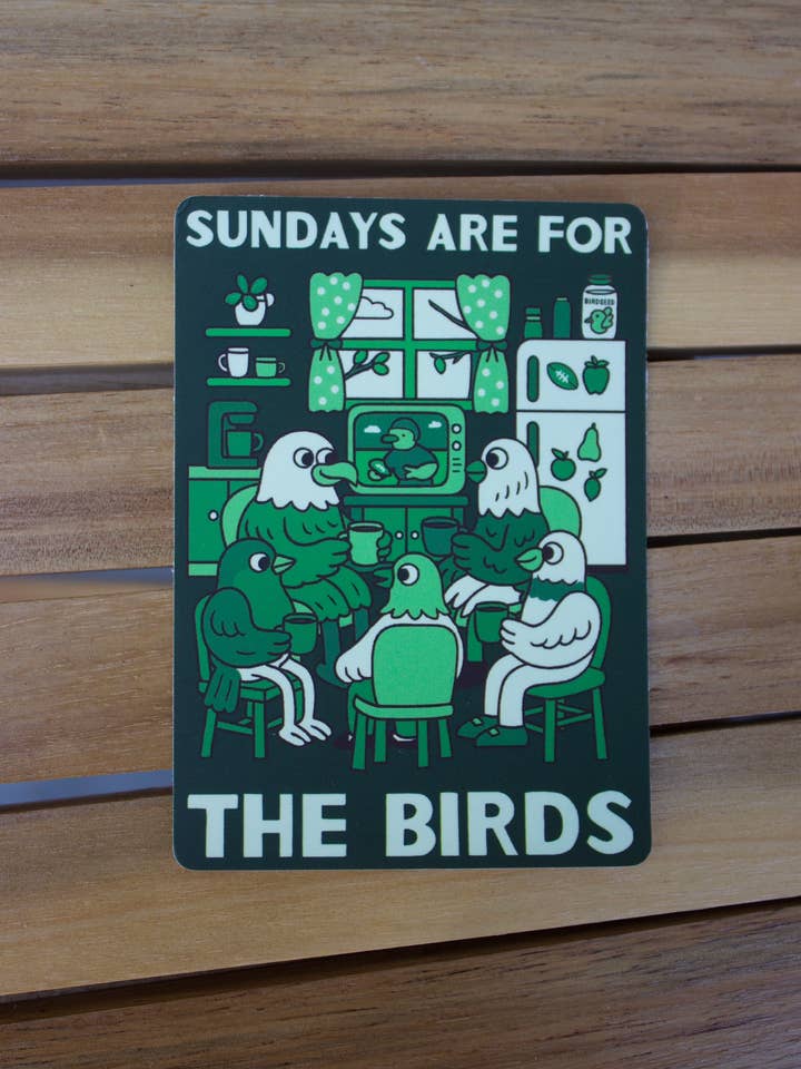 Sundays Are For The Birds Sticker for wholesale by Dainty Studios