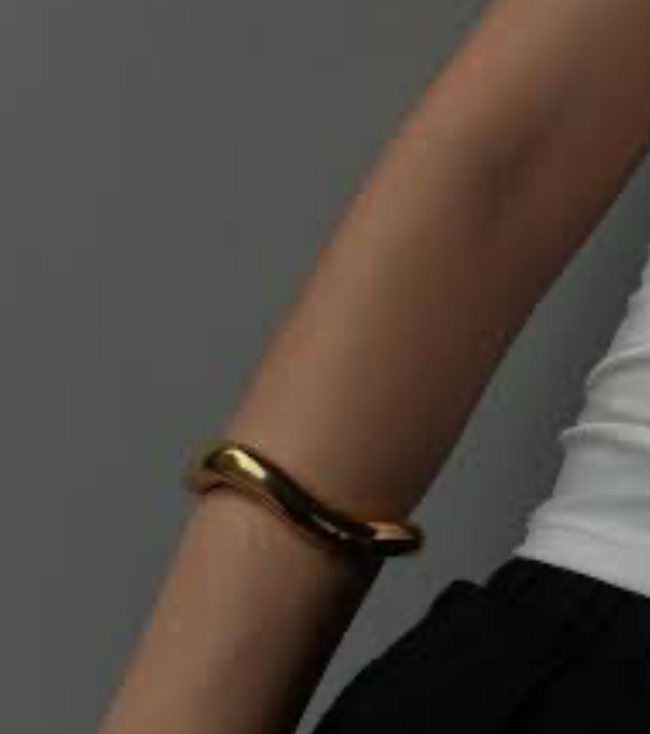 HoopLa – Engroshandel Manchetarmbånd – Redaktionel Wave Cuff Armring-14K Guld PVD- Genanvendt7