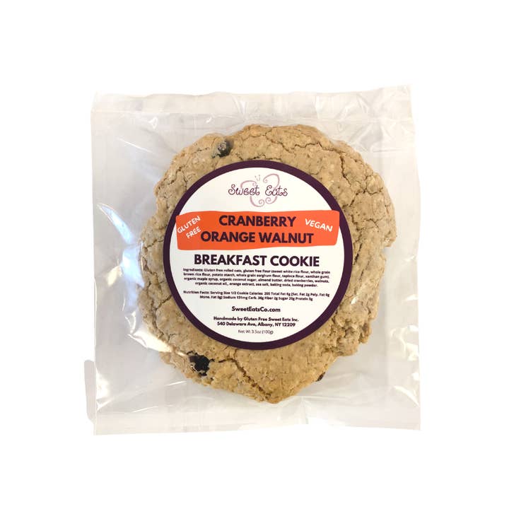 Sweet Eats - Wholesale Cookie - GF + Vegan Cranberry Orange Walnut Breakfast Cookie