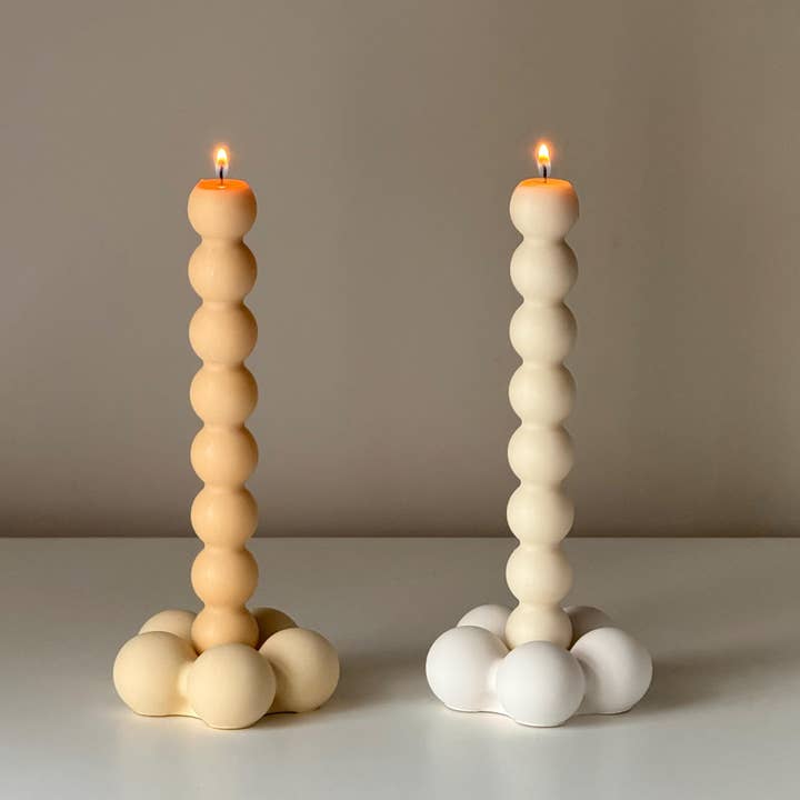 Flower Candlestick Holder: Jesmonite Table Decor for wholesale by Estelle Studio