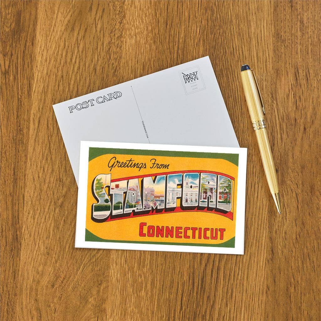 Found Image Press - Wholesale Postcard - Postcard CT-290 Greetings from Stamford1