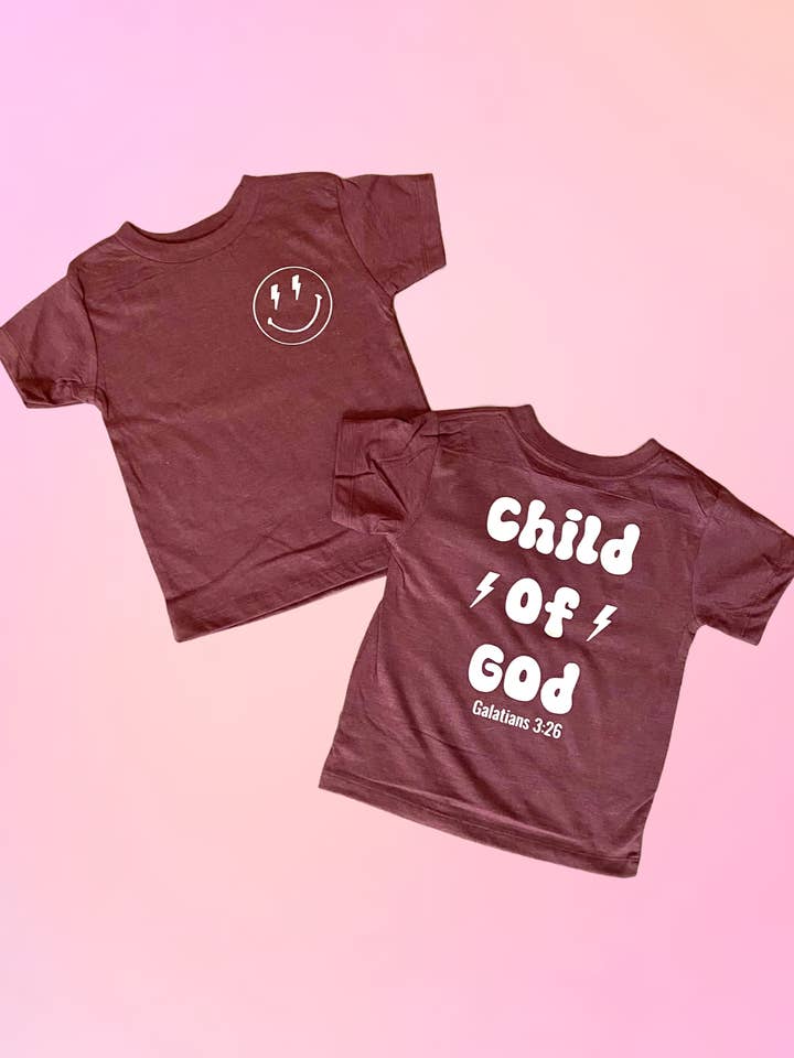 Gracie's Closet - Wholesale Screen Printed T-Shirt - Kids - Child of God Tee - Toddler1
