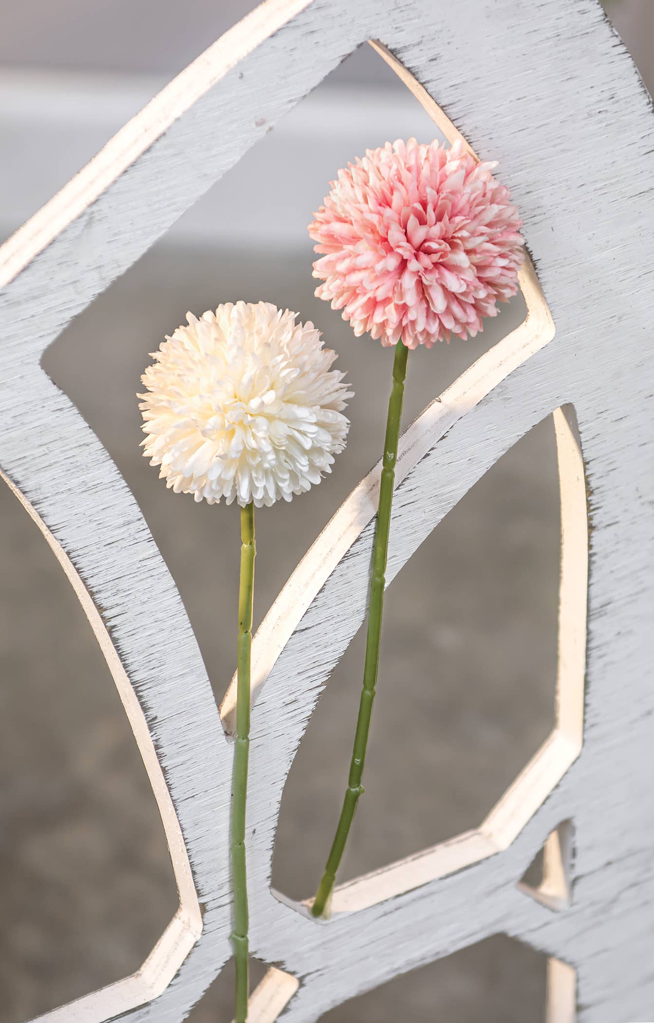 Col House Designs - Wholesale Artificial Flowers - Pompom Stem, White3