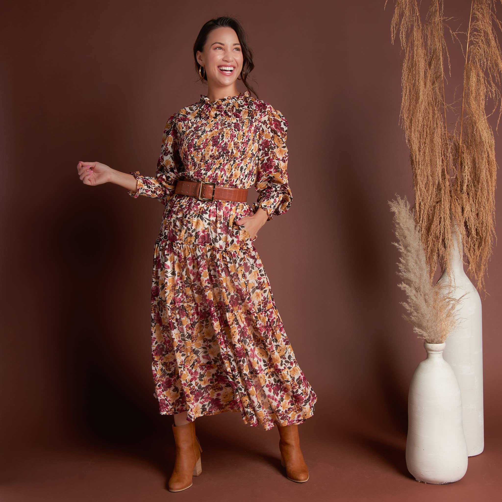 Elsie & Zoey - Vendita all'ingrosso Gonna - Donna - Gonna Maxi a Strati Hazel Georgette1