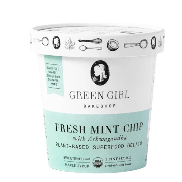 Green Girl Bakeshop - Wholesale Ice Cream/Sorbet - Fresh Mint Chip Gelato