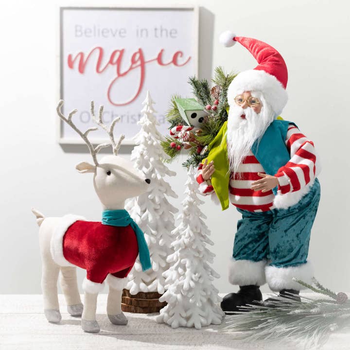 Sullivans Home Decor - Wholesale Christmas Decoration - Snow Covered Pine Tree Set 2