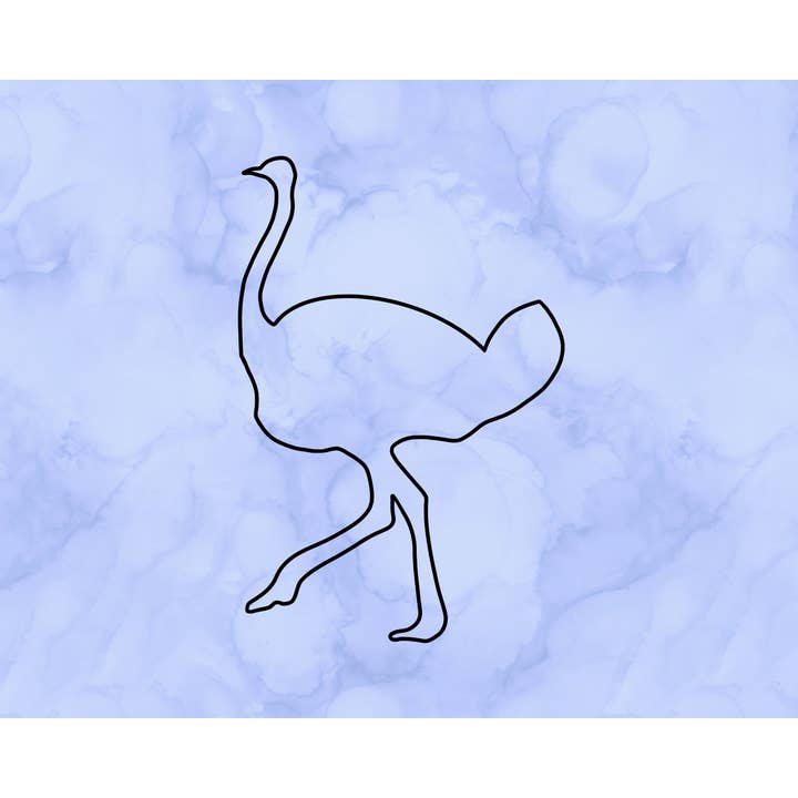 Ostrich Outline Decal (2") for wholesale by Sticking with You