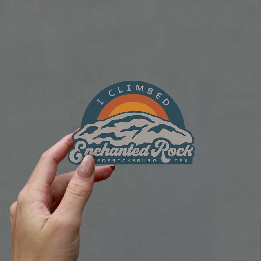 River Road Clothing Company – wholesale Sticker – I Climbed Enchanted Rock Sticker1