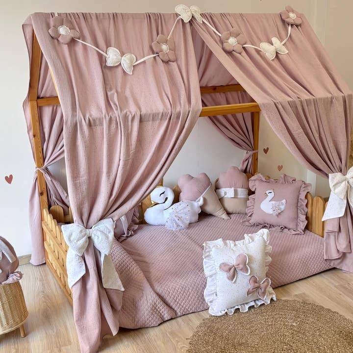 Velvet White - Wholesale Bed canopy – Child & baby - Muslin Canopy | Princess Bed Canopy1