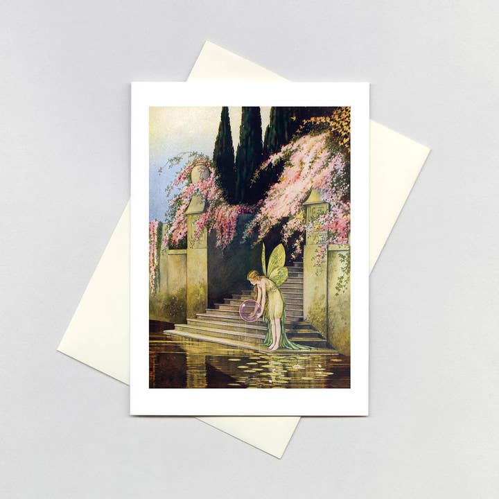 Laughing Elephant - Wholesale Everyday Greeting Card - Fairy With Crystal Orb - Fairies Card