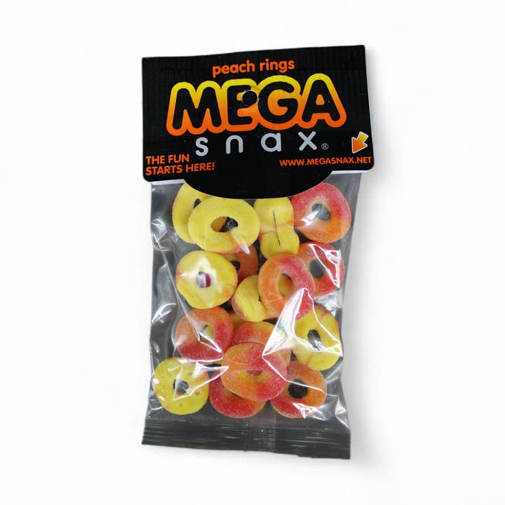 MegaSnax Peach Rings for wholesale by MEGASNAX