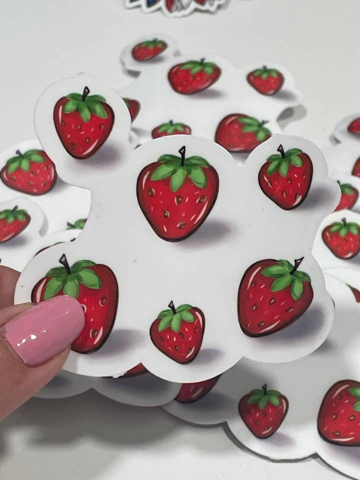 VINYL STICKER - "STRAWBERRIES" for wholesale by KossHart
