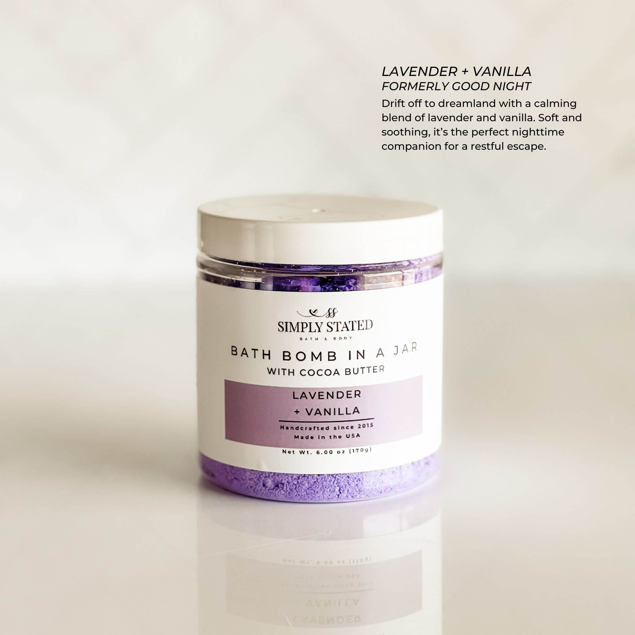 Simply Stated Bath & Body - Vente Bombe de bain/poudre effervescente pour le bain - Bombe de bain d'aromathérapie en pot – Bain relaxant avec huiles essentielles1