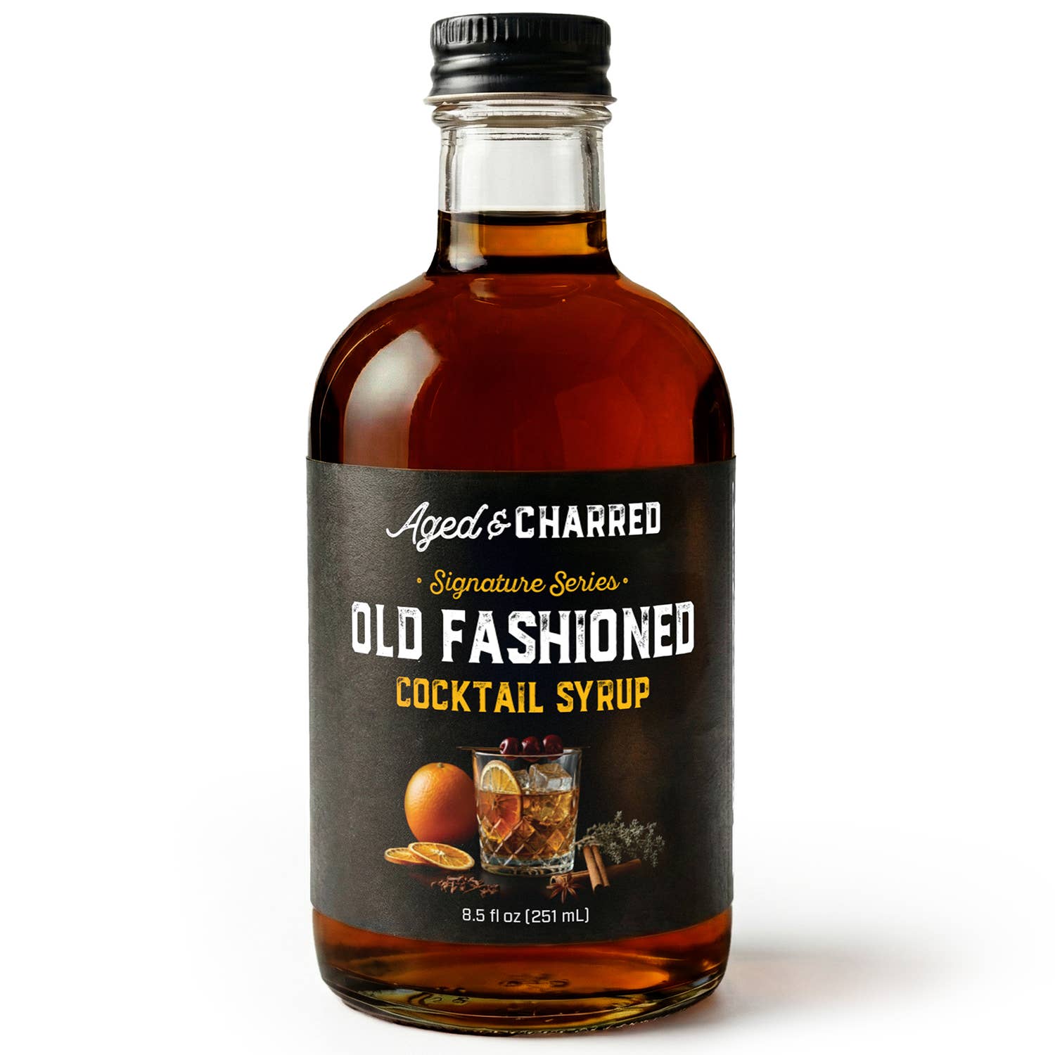 Aged & Charred - Wholesale Cocktail Mix/Syrup - Signature Old Fashioned Cocktail Syrup1