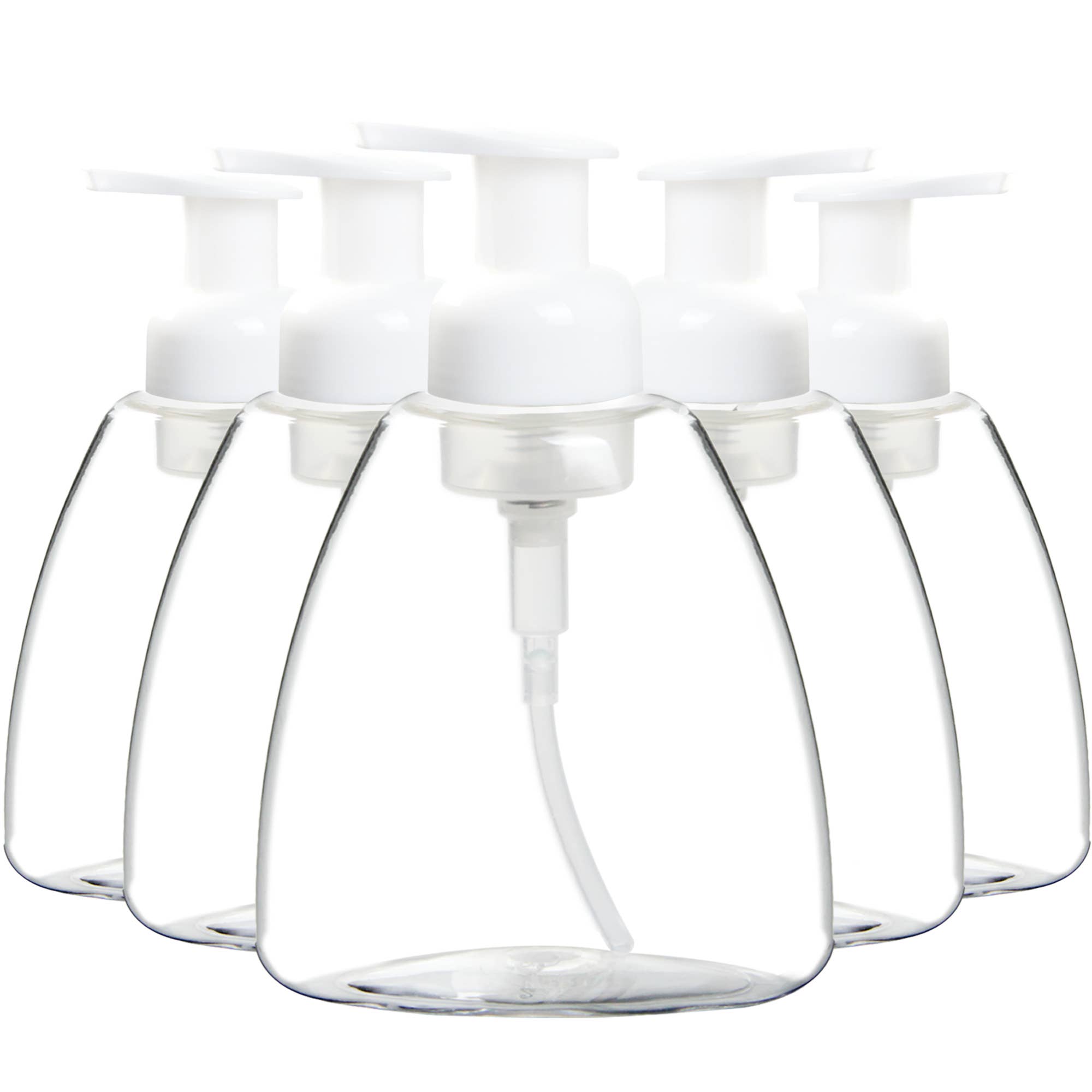 Youngever - Wholesale Soap Dispenser - Youngever 5 Pack 12OZ Plastic Oval Foaming Dispenser - Clear2