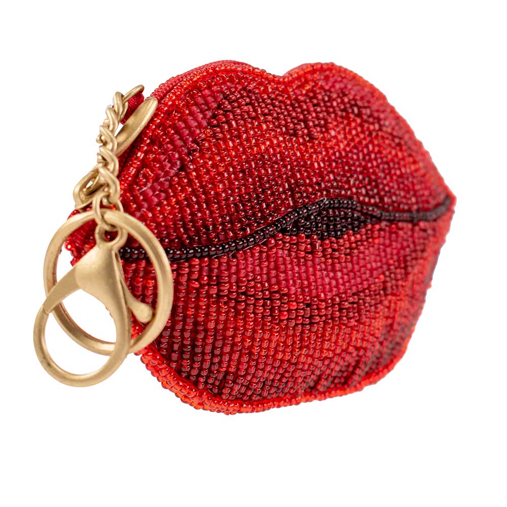 Mary Frances Accessories - Wholesale Coin Purse - Women's - XOXO Beaded Lips Coin Purse/Key Fob2
