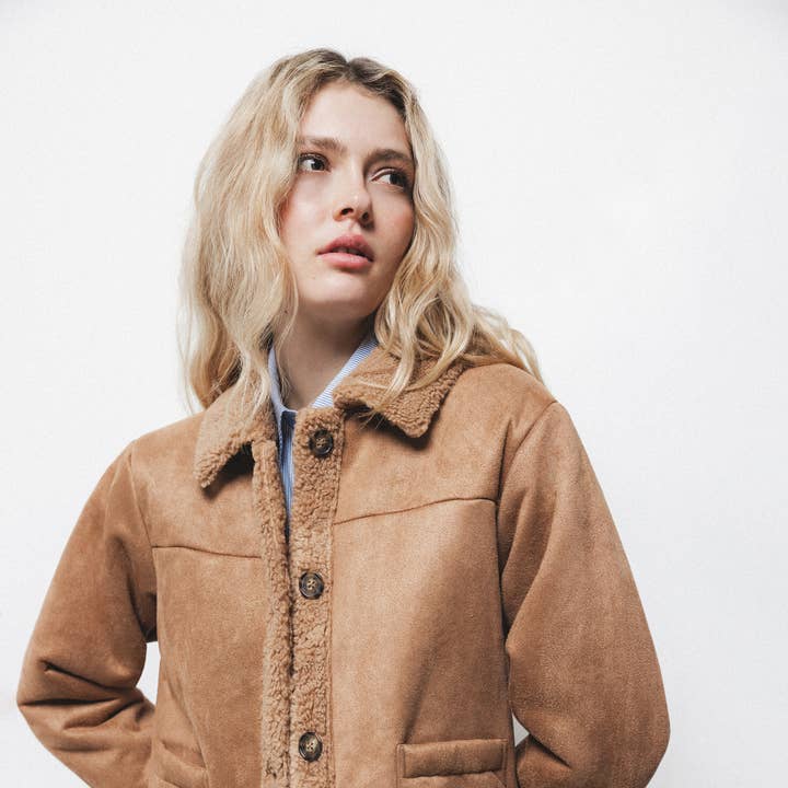 Ruskindseffektjakke (676343-18) for engroshandel hos Throttleman