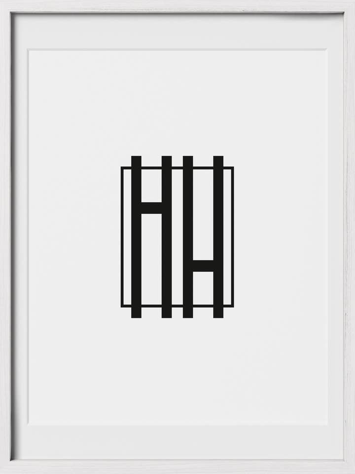 Cadre en verre chêne blanc 18x24 pour la vente par Haus and Hues