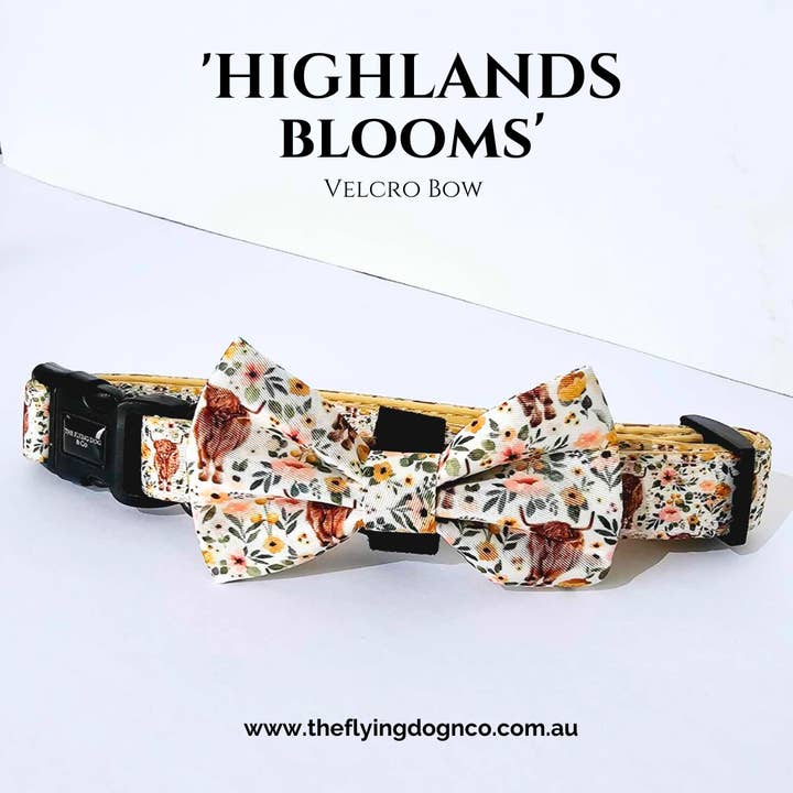 Highlands Blooms- adjustable soft collar for wholesale by The flying dog n Co