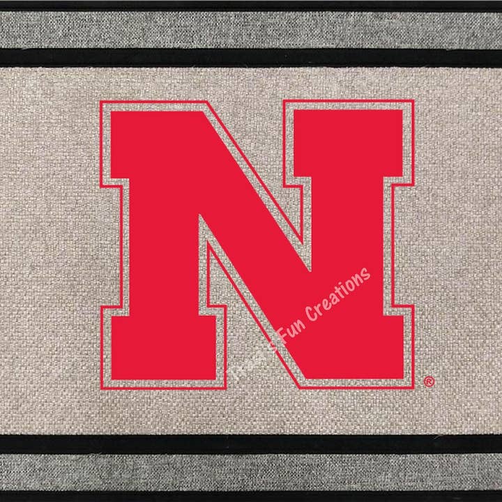 University of Nebraska N Doormat for wholesale by Traci's Fun Creations