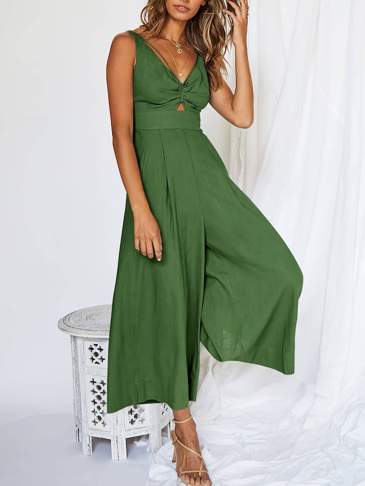 Sweetkama - Wholesale Jumpsuit - Women's - Ladies String Shoulder Overall Sleeveless Jumpsuit 238711