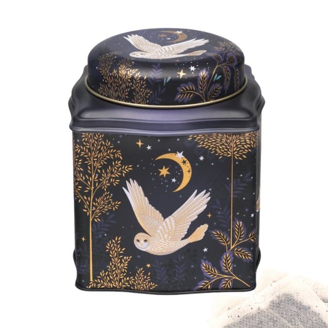 Sara Miller - Magical Nightfall Wavy Dome Lid Caddy with Tea for wholesale by Tin Treats