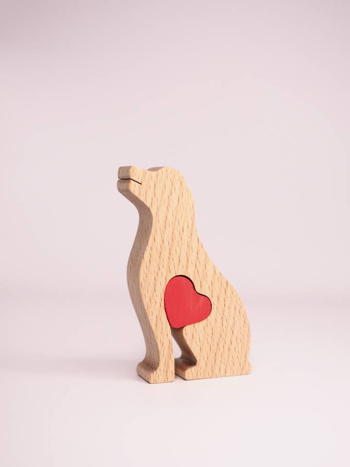 Labrador - Bohemian wooden dog figurine keepsake for wholesale by Wood Metamorphosis