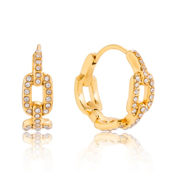 Brickell Diamond Hoop Earrings for wholesale by Kriya Veda