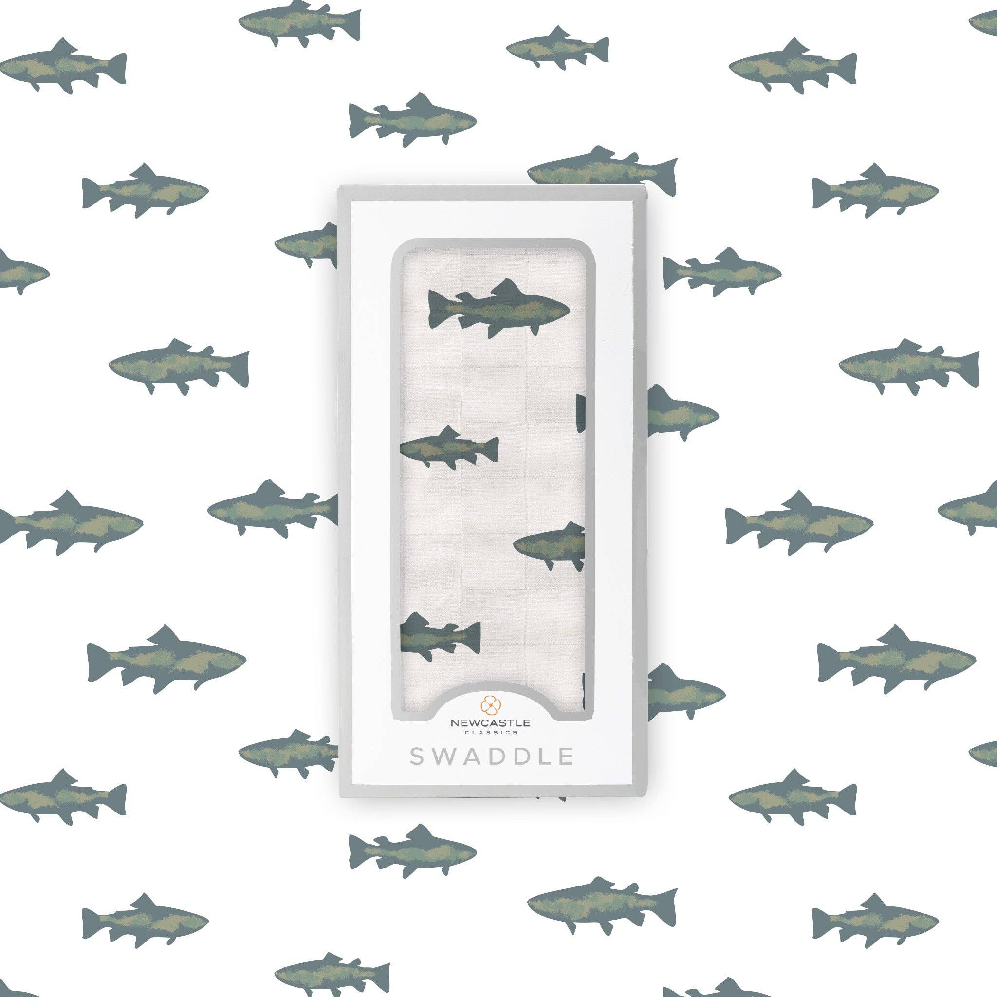 Newcastle Classics - Wholesale Swaddle - Baby - Gone Fishing Swaddle1