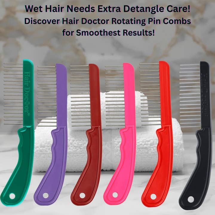 Original Hair Doctor - Wholesale Hair Brush/Comb - Extra-Long and Wide Rotating Tooth Comb reduces hair damage6