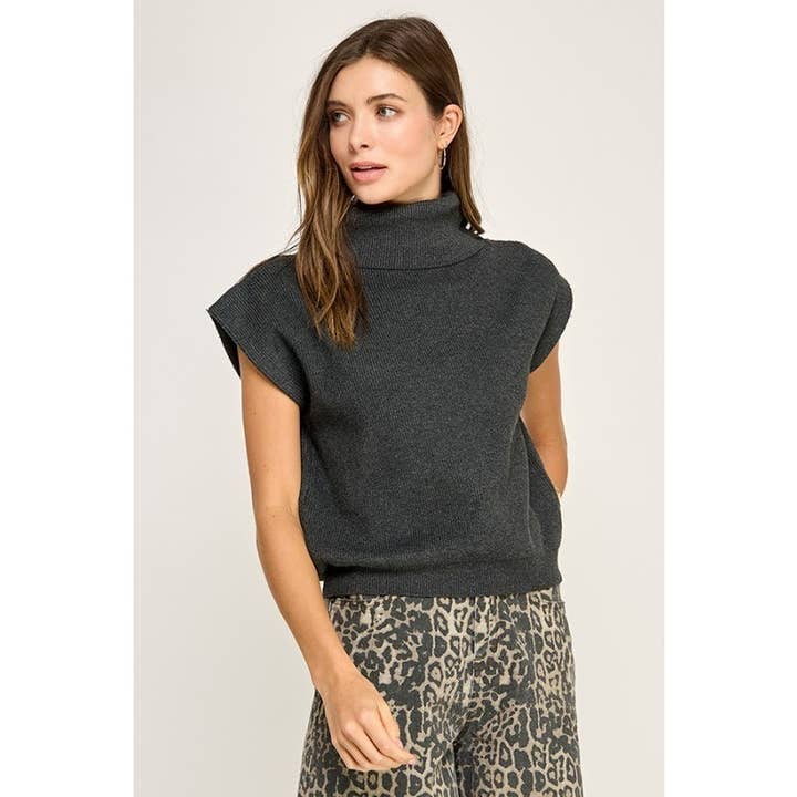 Dames geribde mouwloze coltrui voor wholesale door Upmost