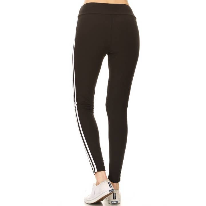 Leggings Depot – Großhandel Sport-/Lounge-Leggings – Damen – Butterweiche Leggings mit Seitenstreifen