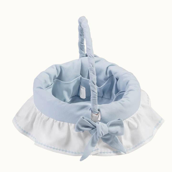 Sweet Blue Wicker Cosmetics Basket for wholesale by Pim-Pam-Pum