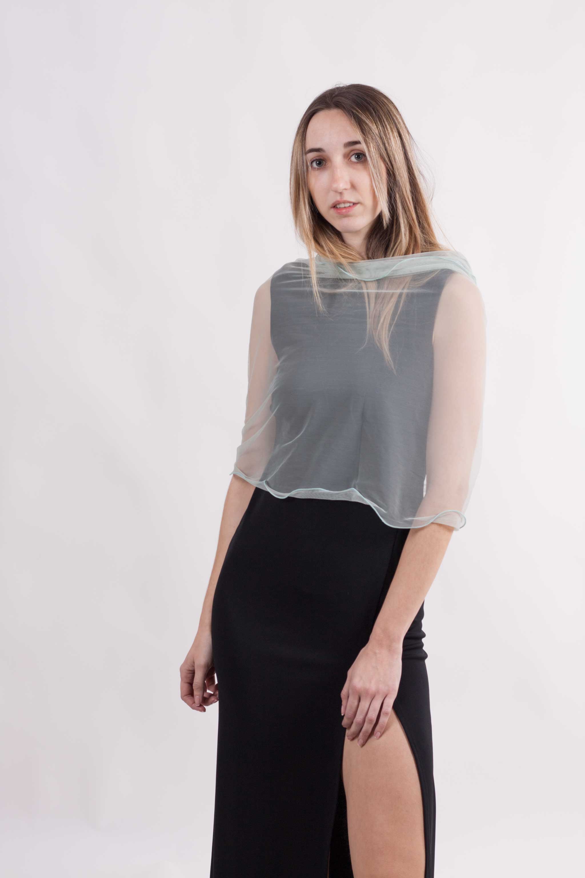 MR Complements - Vente Écharpe – femme - Châle en tulle grande taille aux bords ondulés60