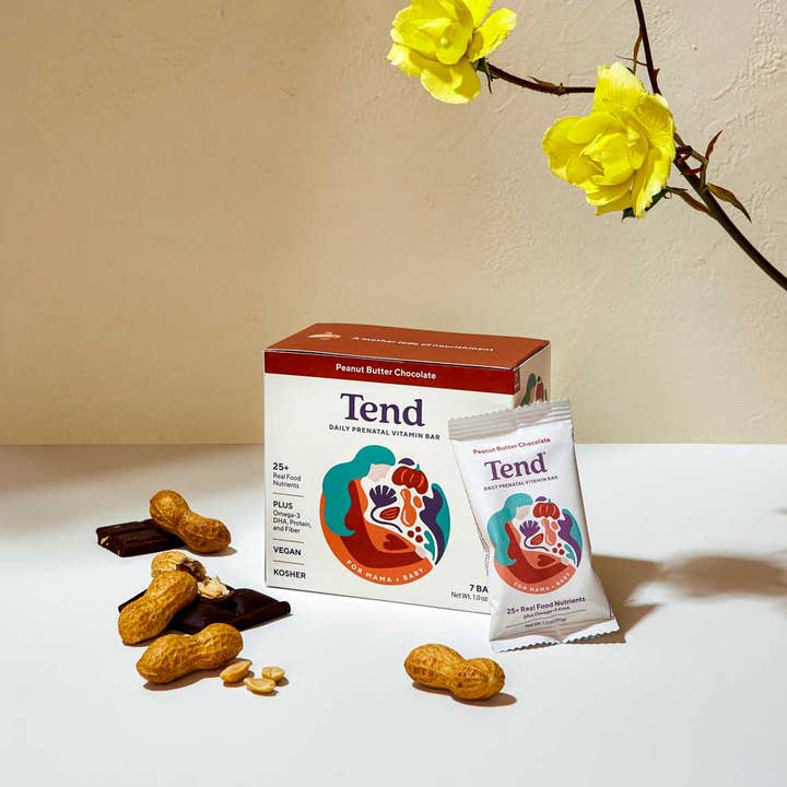 Tend - Wholesale Pre-Natal Supplement - Maternity - Peanut Butter Chocolate Prenatal Vitamin Bar (28 bars)0