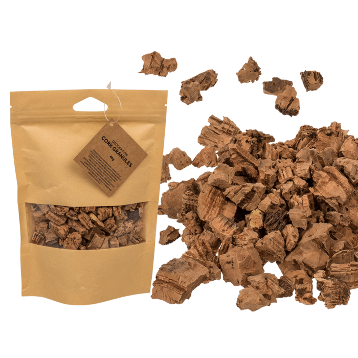 Out of the blue KG – wholesale Hantverkstillbehör – Dekoration kork granulat, D: ca 1-2 cm blandad0