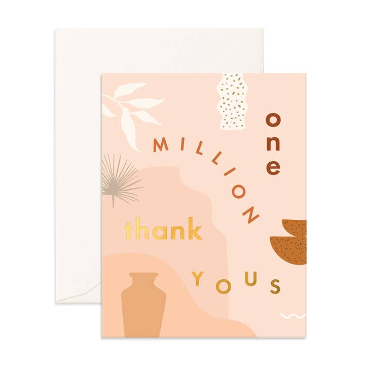 One Million Thank Yous Greeting Card for wholesale by Fox & Fallow