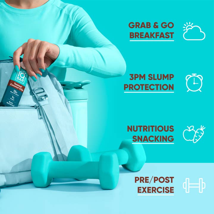 IQBAR - Wholesale Snack bar - Toasted Coconut Chip | Brain + Body Keto Protein Bars5