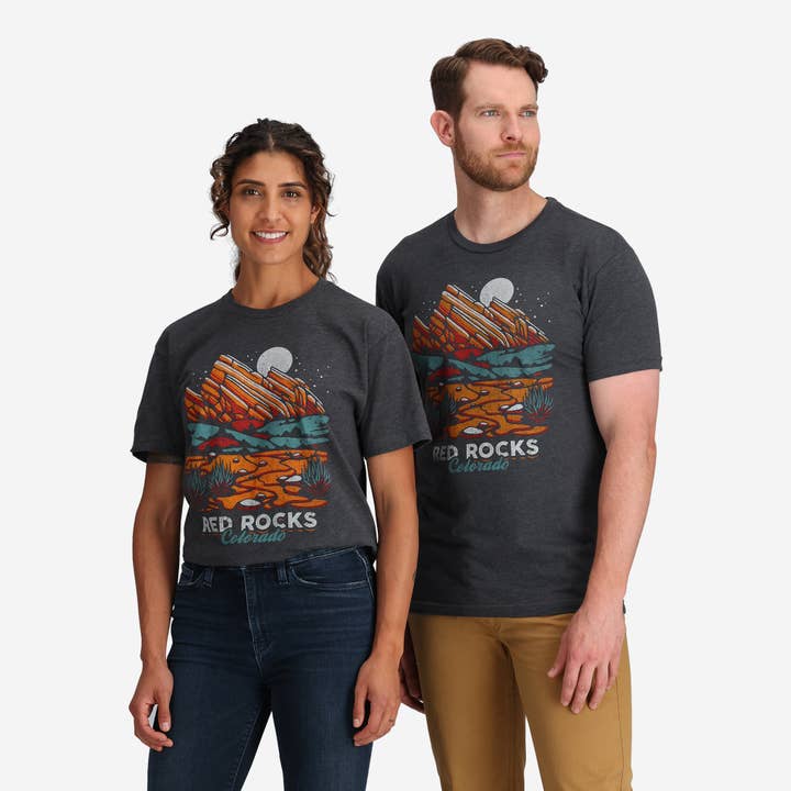 YoColorado - Wholesale Screen Printed T-Shirt - Men's - T-Shirt - Unisex Red Rocks Colorado