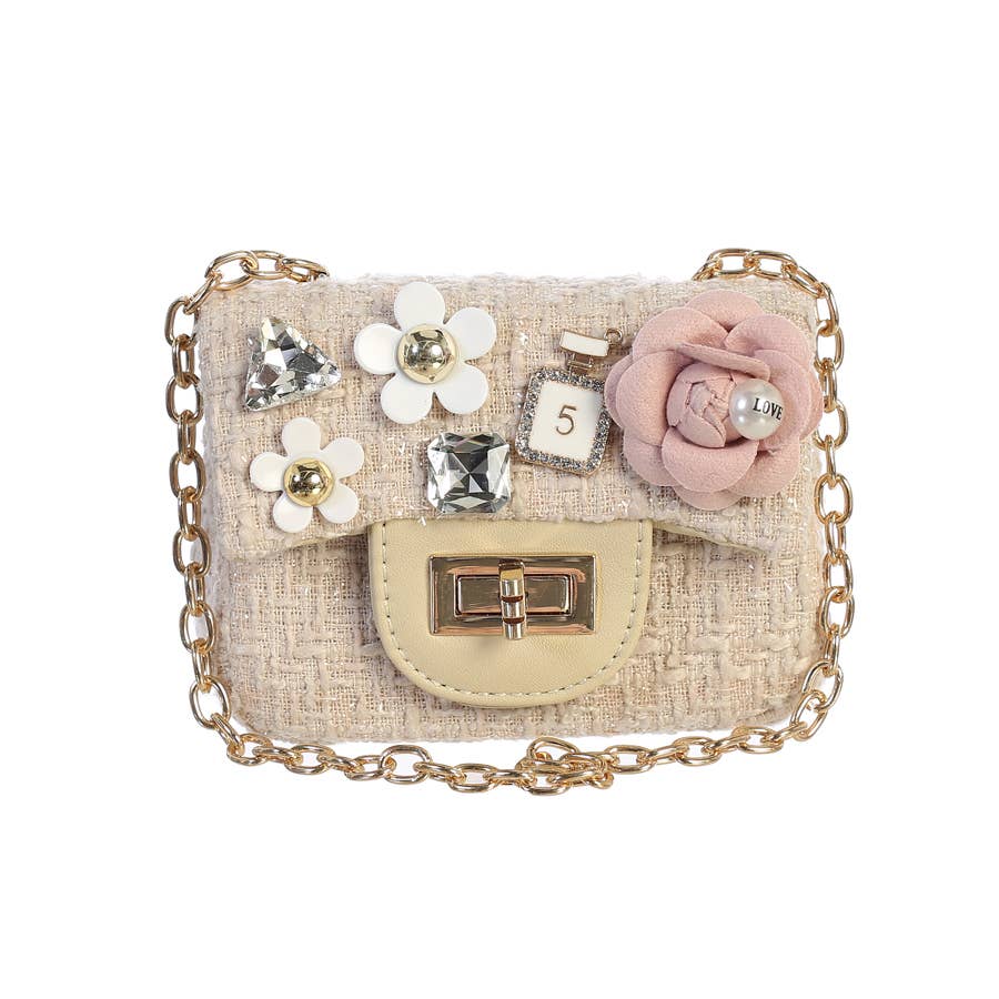 Dear Ellie - Wholesale Crossbody Bag - Kids - Mini Tweed Purse with Adorable Charms3