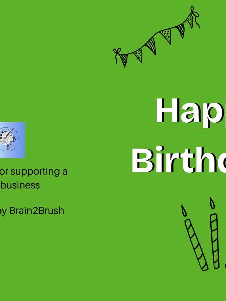 Happy Birthday Card/s for wholesale by Brain2Brush