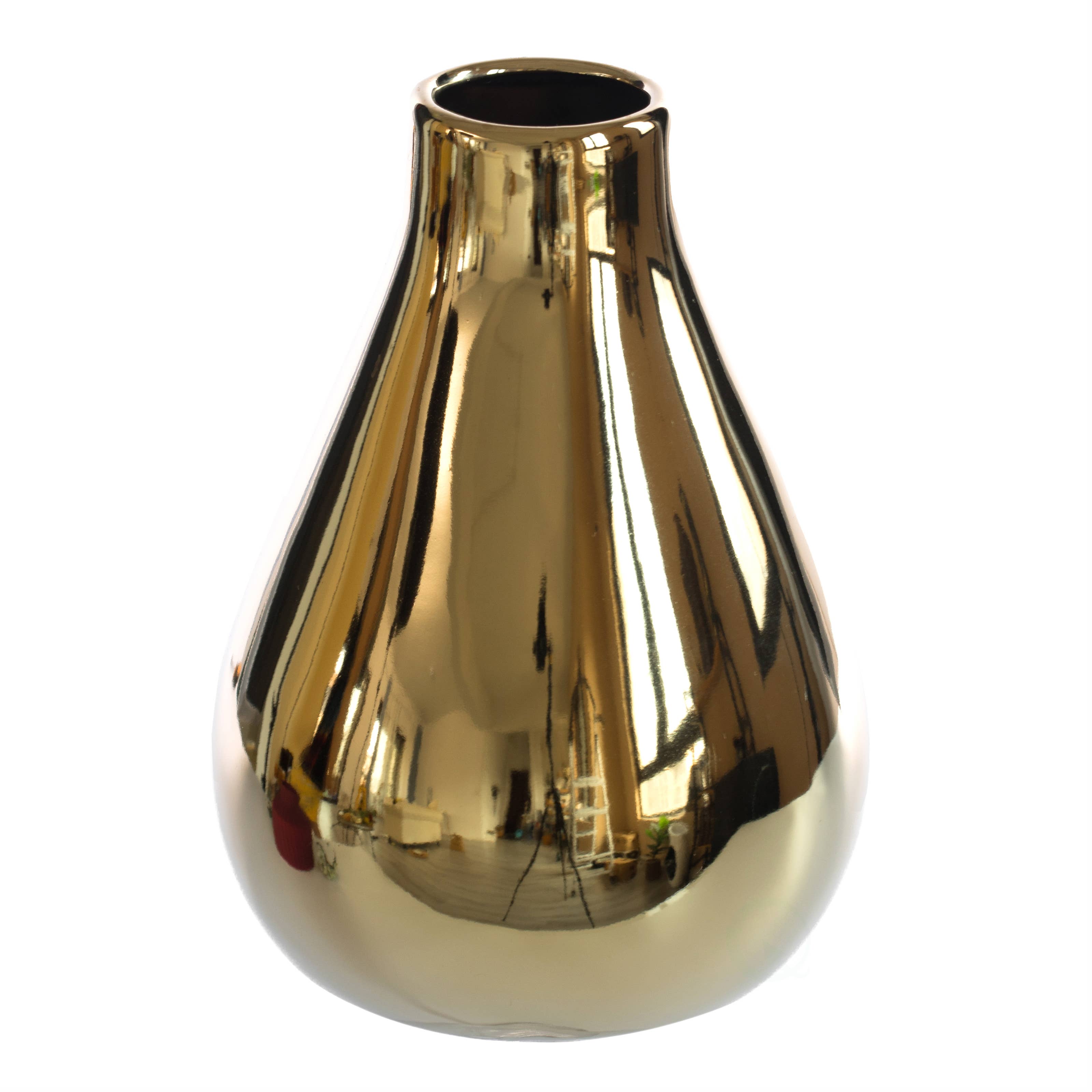 Quickway Imports - Wholesale Vase - Decorative Ceramic Modern Centerpiece Table Vase, Gold9