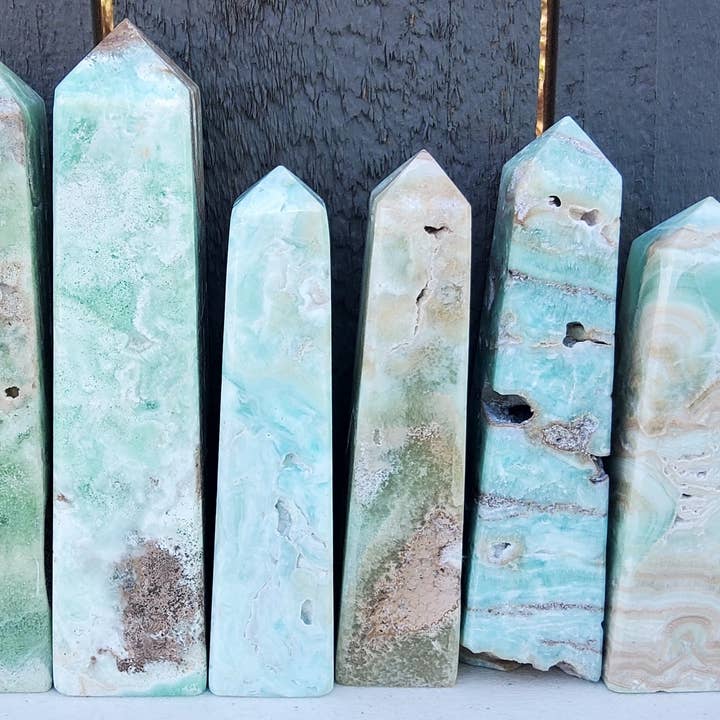 BLAUE ARAGONIT-TÜRME 65MM-100MM für den Großhandel von ZeeRocks