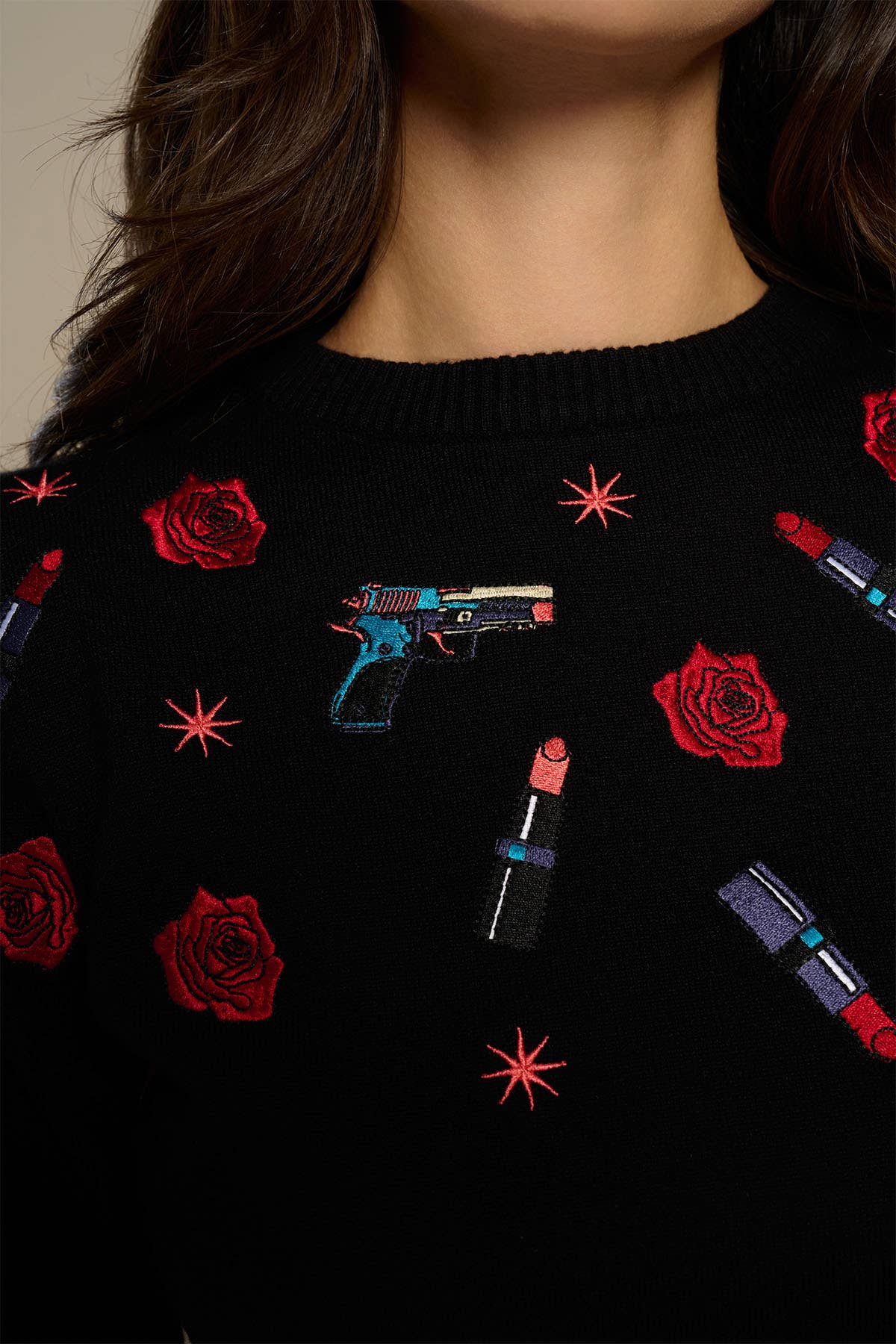 Black ZINERVA SWEATER for wholesale on Faire1