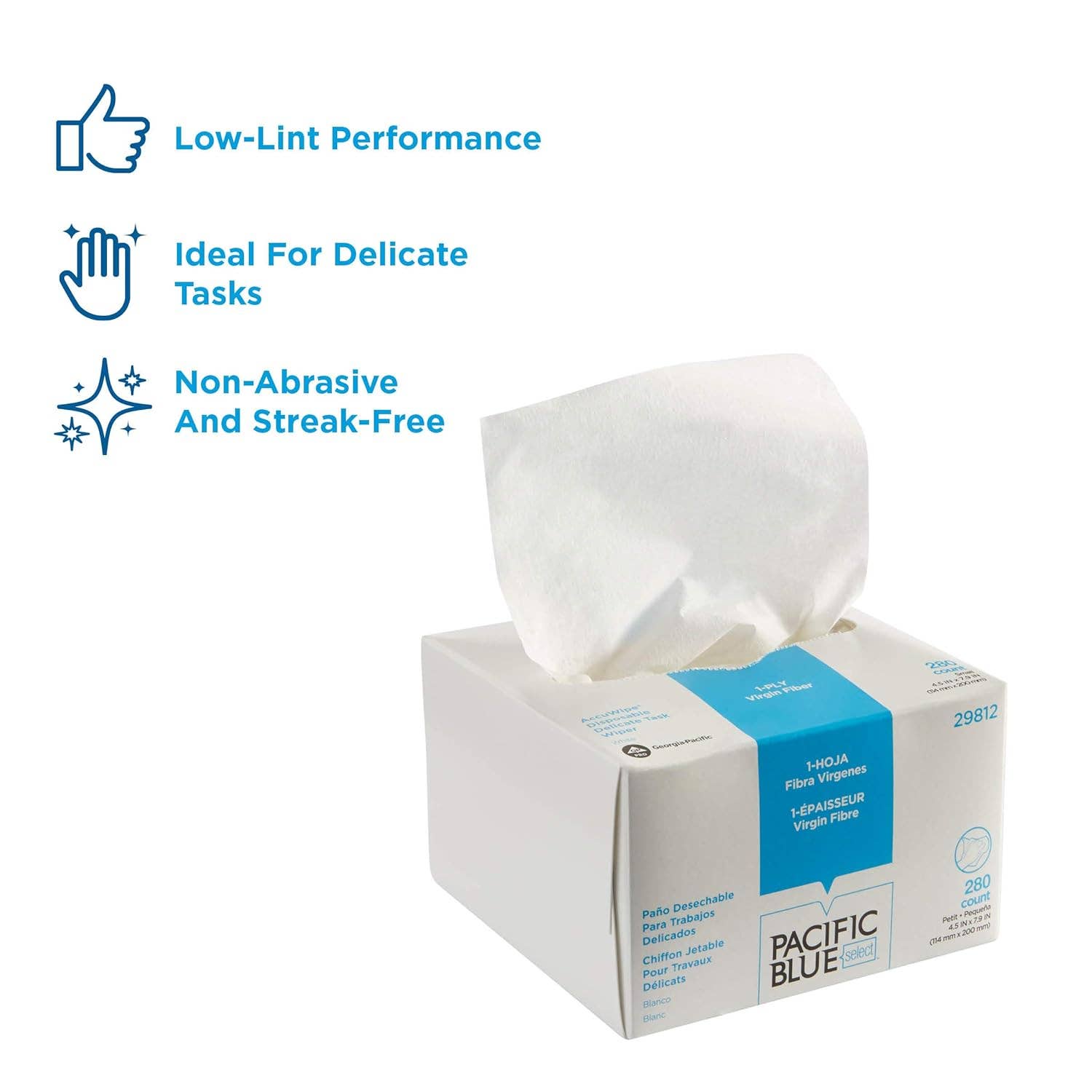 Innovarix - Vendita all'ingrosso Salviette detergenti multiuso - AccuWipe in fibra vergine a 1 strato - 280 salviette1